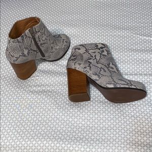 Snakeskin Booties
